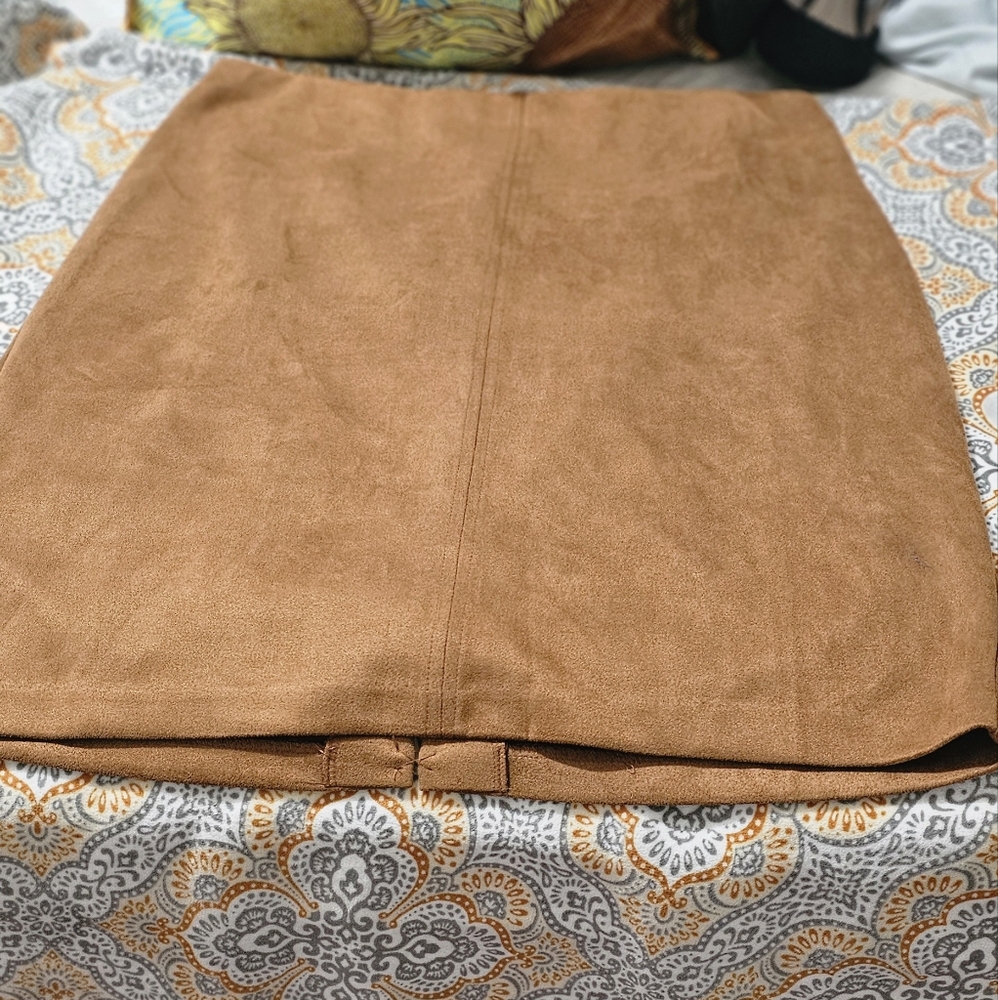 NYC Tan Corduroy Skirt with Timeless Elegance
